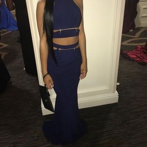 Navy Blue Faviana Prom Dress (Worn Once)